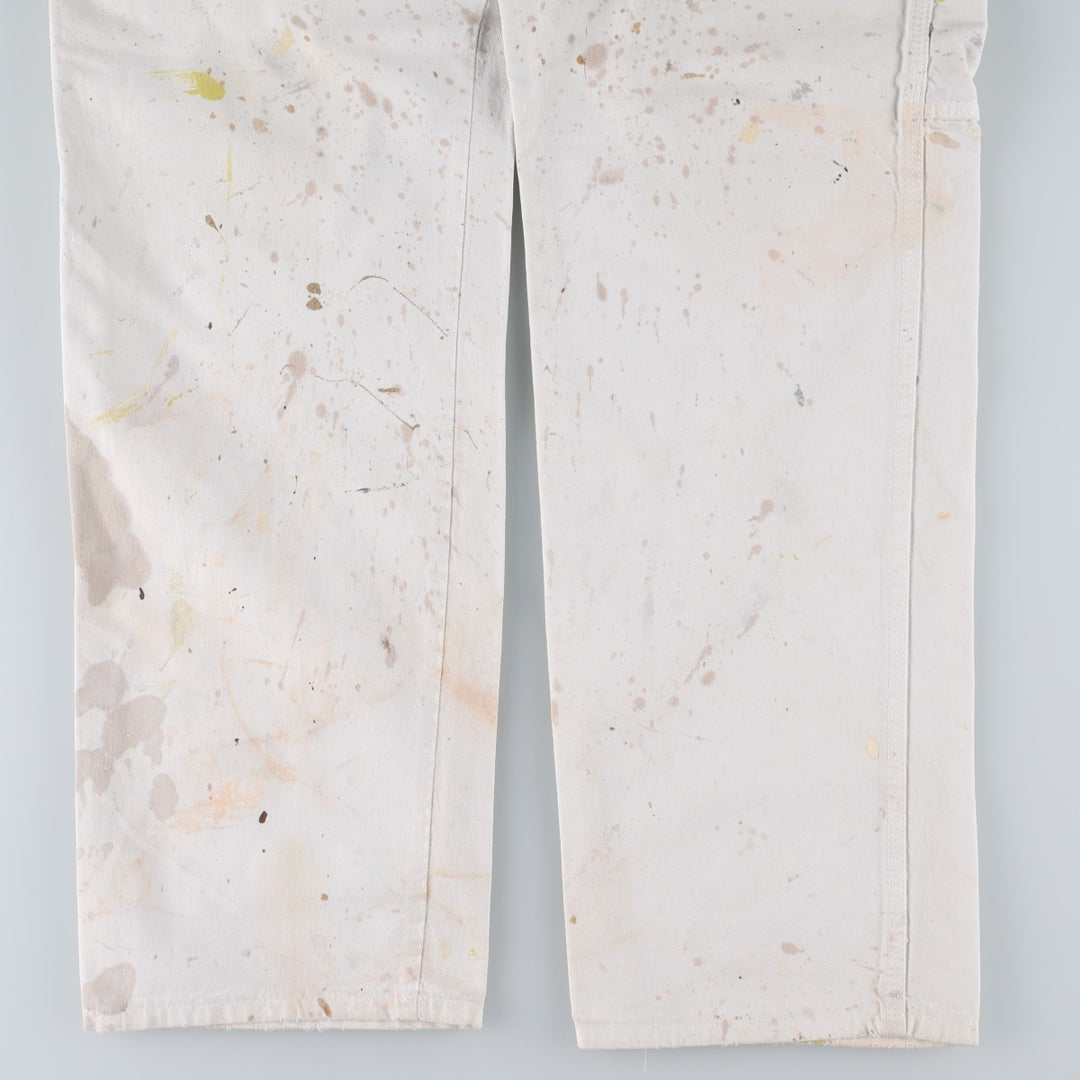 Dickies SHERWIN WILLIAMS Paint Painter Pants Men's W35 (approx.) cotton white type Vintage Second Hand