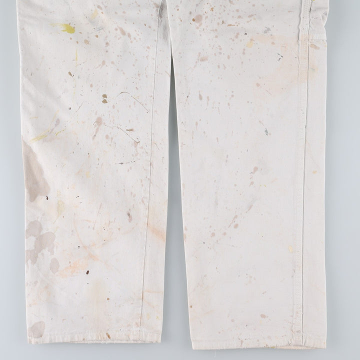 Dickies SHERWIN WILLIAMS Paint Painter Pants Men's W35 (approx.) cotton white type Vintage Second Hand