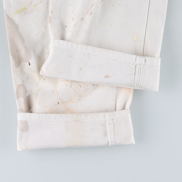 Dickies SHERWIN WILLIAMS Paint Painter Pants Men's W35 (approx.) cotton white type Vintage Second Hand