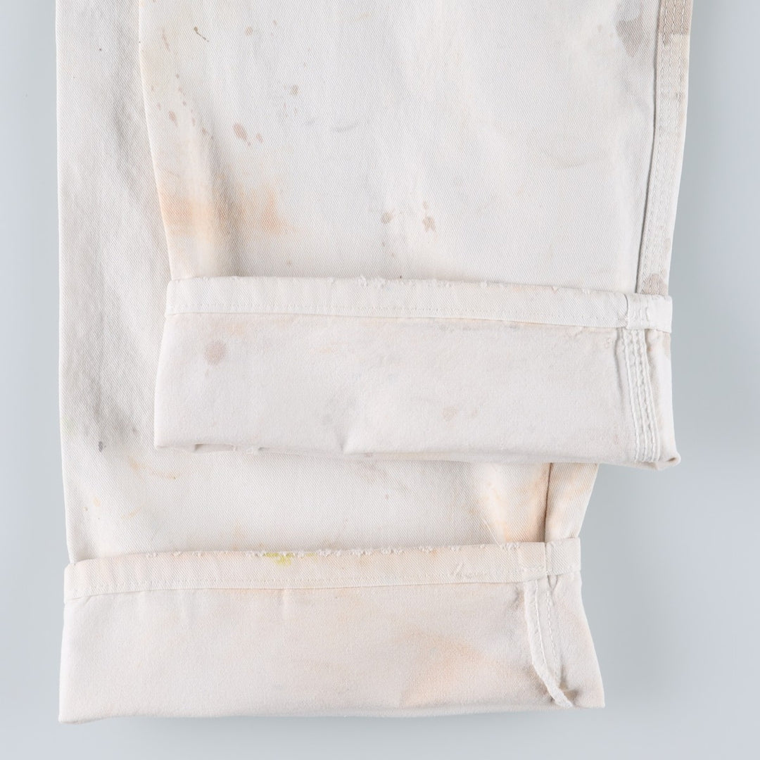Dickies SHERWIN WILLIAMS Paint Painter Pants Men's W35 (approx.) cotton white type Vintage Second Hand