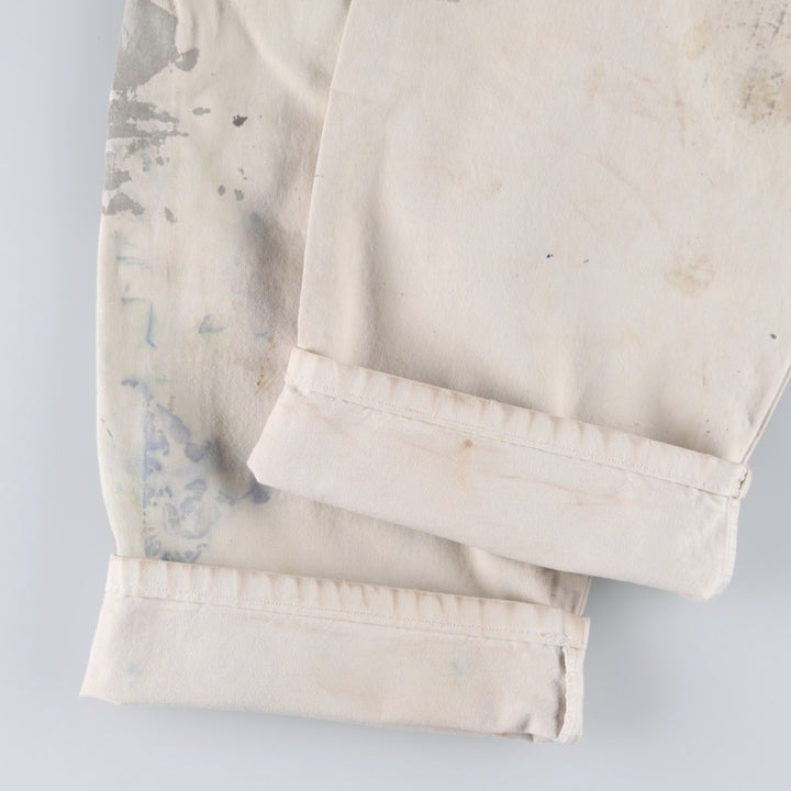 Dickies SHERWIN WILLIAMS Painter Pants for Men, W34 equivalent unclear pale white type Vintage Second Hand