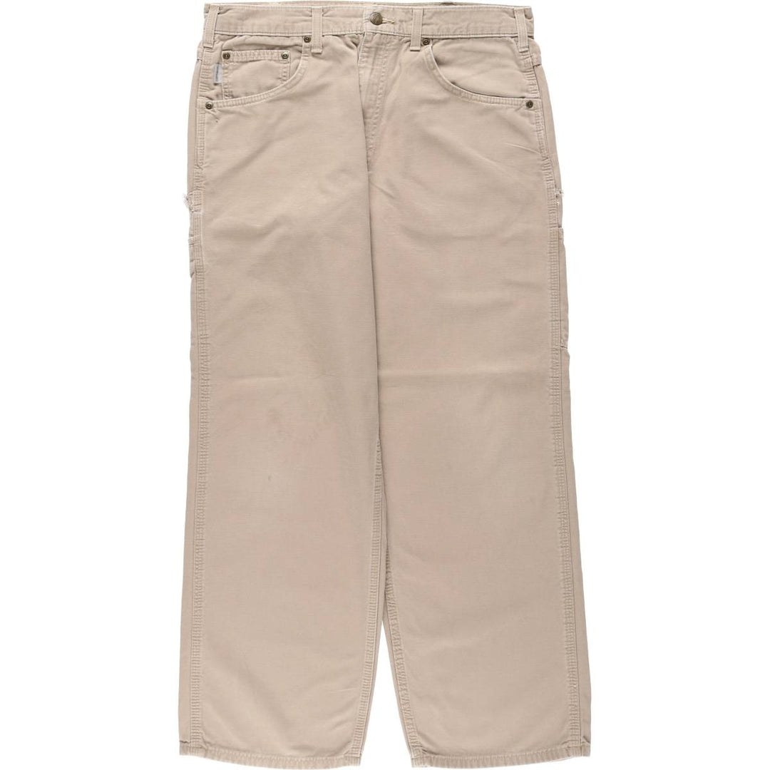 Carhartt Loose Original Fit Duck Work Pants, Men's W34 (approx.) cotton Beige type Vintage Second Hand