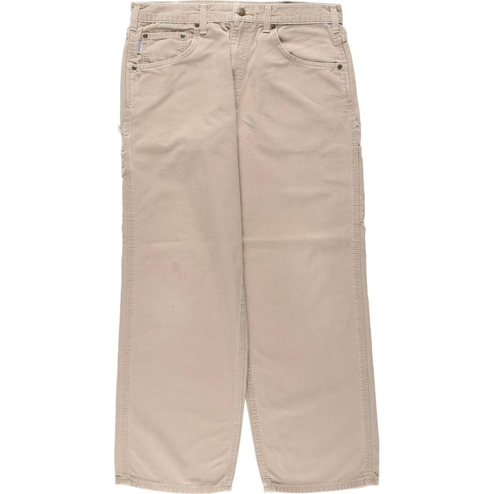 Carhartt Loose Original Fit Duck Work Pants, Men's W34 (approx.) cotton Beige type Vintage Second Hand