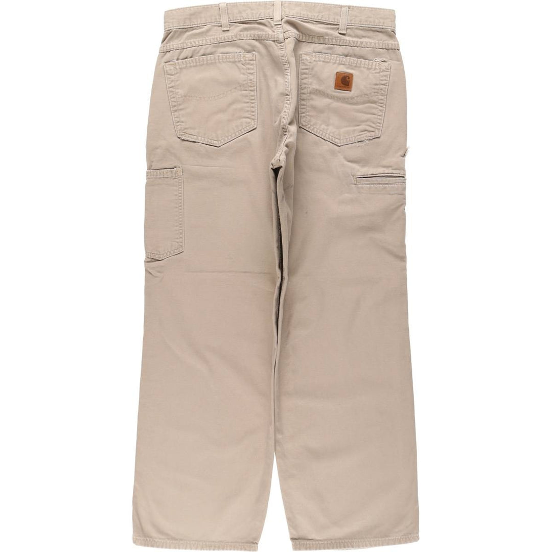 Carhartt Loose Original Fit Duck Work Pants, Men's W34 (approx.) cotton Beige type Vintage Second Hand