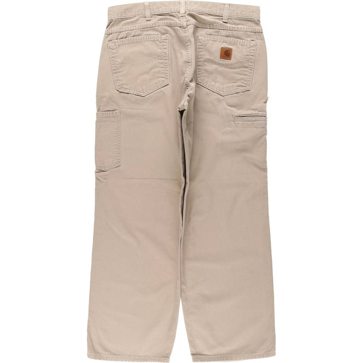 Carhartt Loose Original Fit Duck Work Pants, Men's W34 (approx.) cotton Beige type Vintage Second Hand