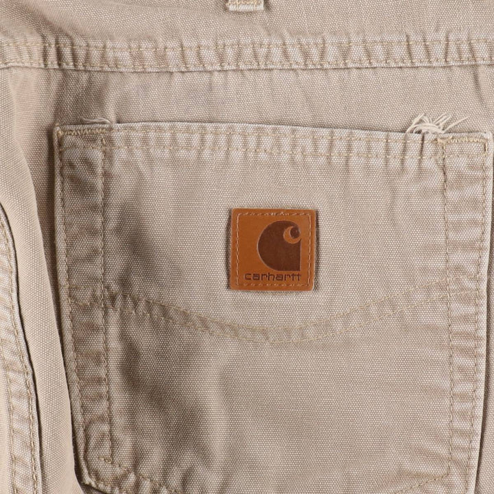 Carhartt Loose Original Fit Duck Work Pants, Men's W34 (approx.) cotton Beige type Vintage Second Hand