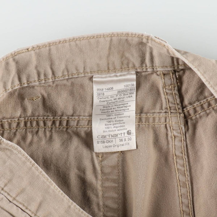 Carhartt Loose Original Fit Duck Work Pants, Men's W34 (approx.) cotton Beige type Vintage Second Hand