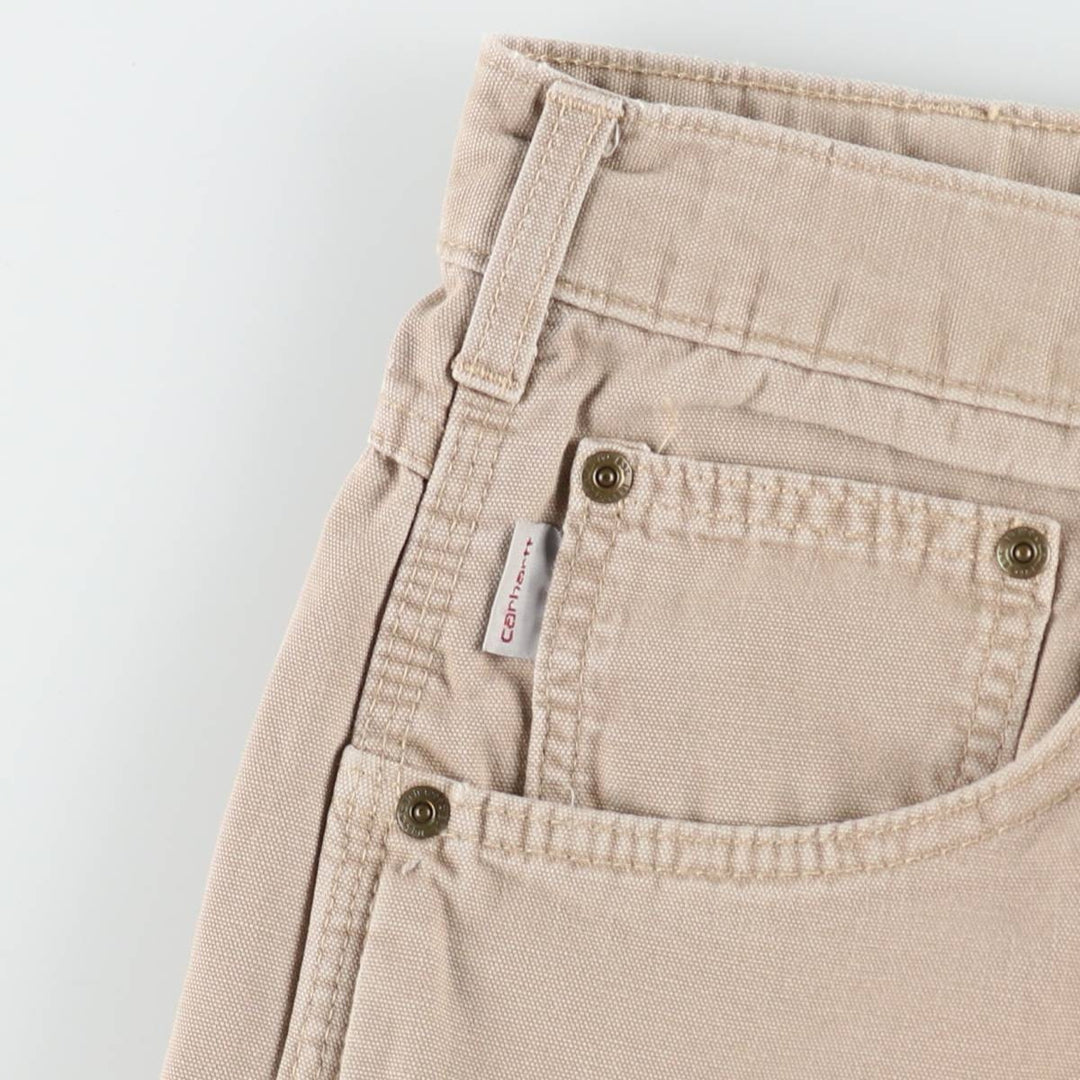 Carhartt Loose Original Fit Duck Work Pants, Men's W34 (approx.) cotton Beige type Vintage Second Hand