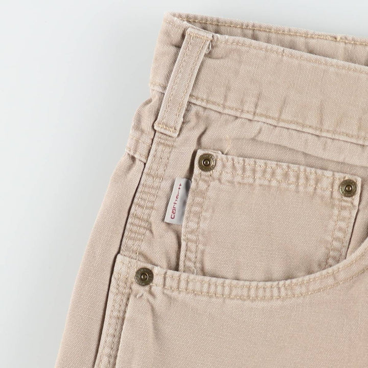 Carhartt Loose Original Fit Duck Work Pants, Men's W34 (approx.) cotton Beige type Vintage Second Hand