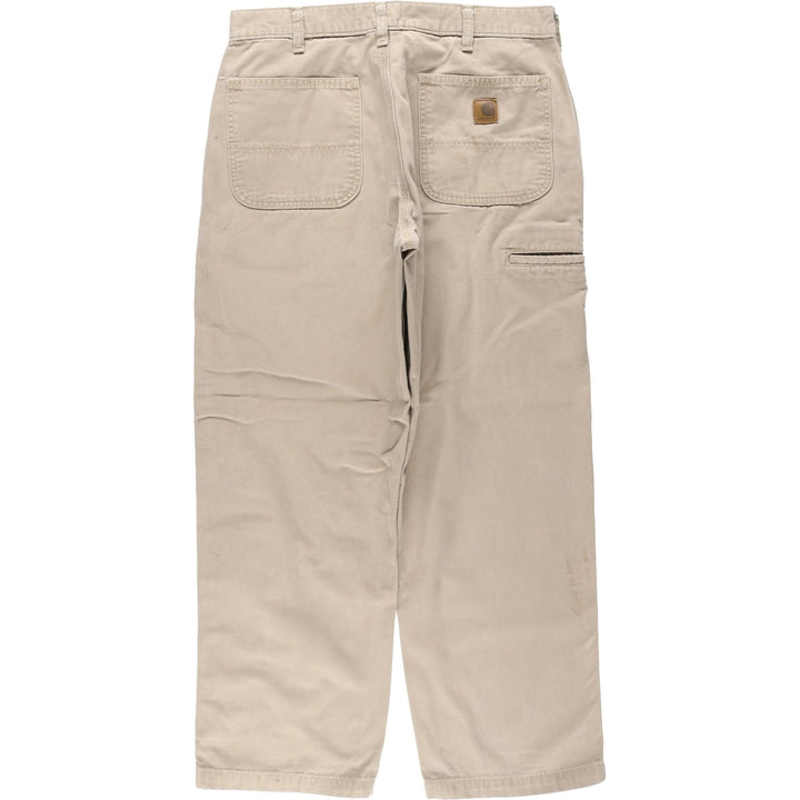 Carhartt Dungaree Fit Duck Work Pants, Men's, Size 34 cotton Beige type Vintage Second Hand