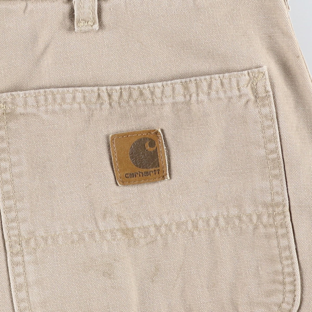 Carhartt Dungaree Fit Duck Work Pants, Men's, Size 34 cotton Beige type Vintage Second Hand