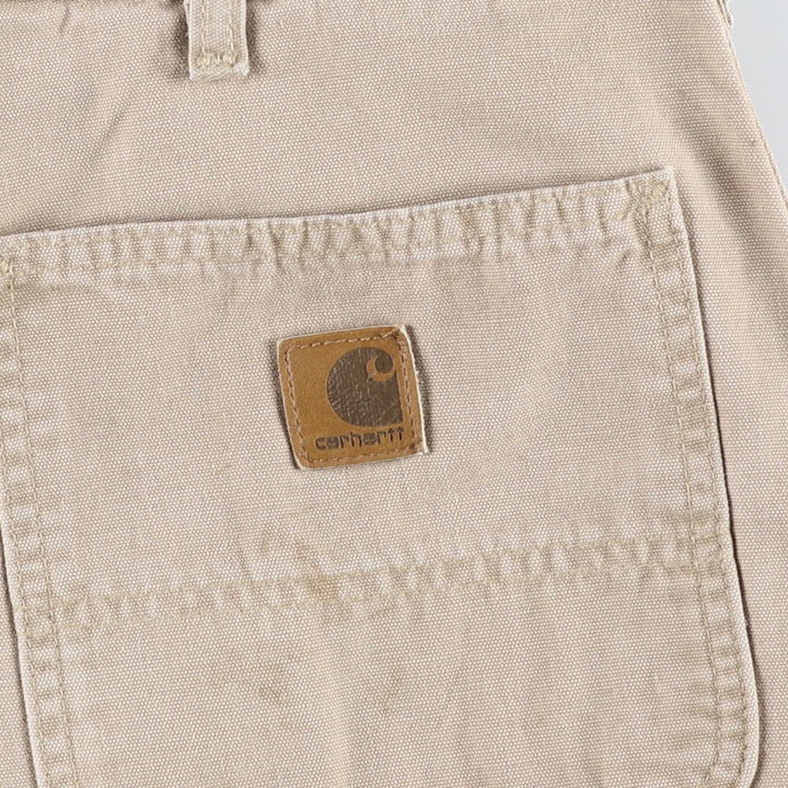 Carhartt Dungaree Fit Duck Work Pants, Men's, Size 34 cotton Beige type Vintage Second Hand