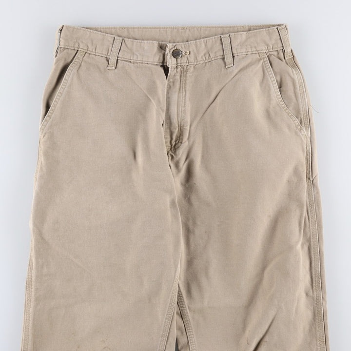 Carhartt Dungaree Fit Duck Work Pants, Men's, Size 34 cotton Beige type Vintage Second Hand