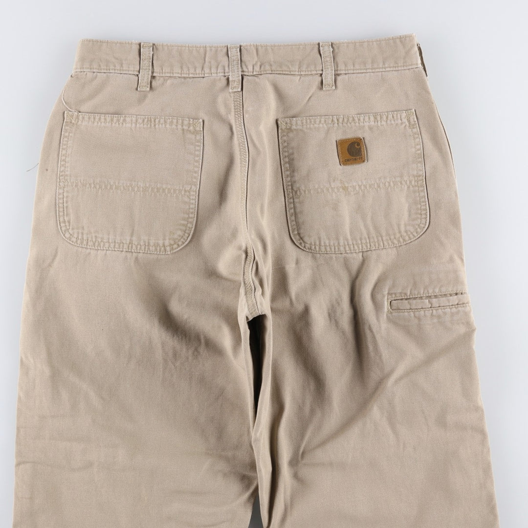 Carhartt Dungaree Fit Duck Work Pants, Men's, Size 34 cotton Beige type Vintage Second Hand