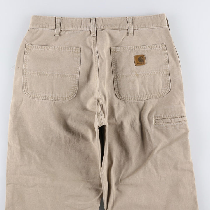 Carhartt Dungaree Fit Duck Work Pants, Men's, Size 34 cotton Beige type Vintage Second Hand