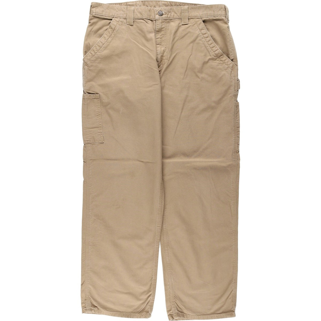 Carhartt Dungaree Fit Duck Painter Pants, Men's, W36 equivalent cotton Khaki type brown Vintage Second Hand