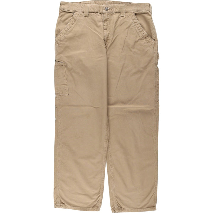 Carhartt Dungaree Fit Duck Painter Pants, Men's, W36 equivalent cotton Khaki type brown Vintage Second Hand
