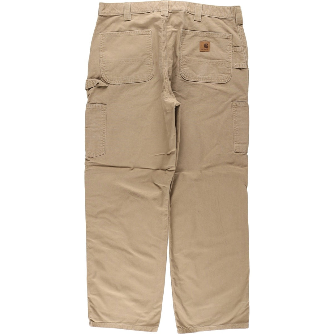 Carhartt Dungaree Fit Duck Painter Pants, Men's, W36 equivalent cotton Khaki type brown Vintage Second Hand