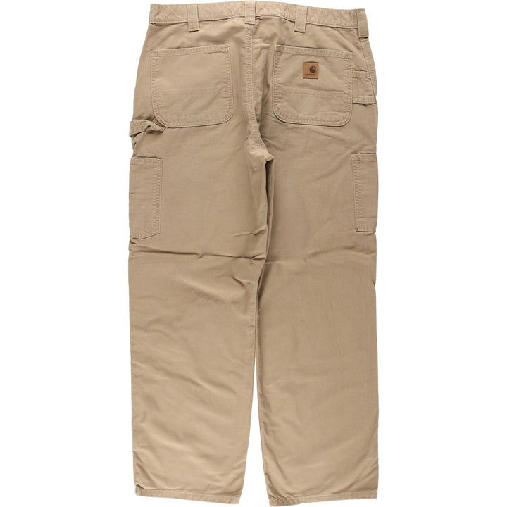 Carhartt Dungaree Fit Duck Painter Pants, Men's, W36 equivalent cotton Khaki type brown Vintage Second Hand