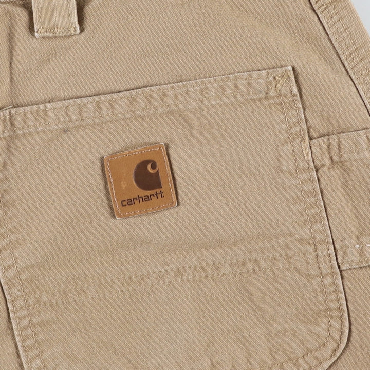Carhartt Dungaree Fit Duck Painter Pants, Men's, W36 equivalent cotton Khaki type brown Vintage Second Hand
