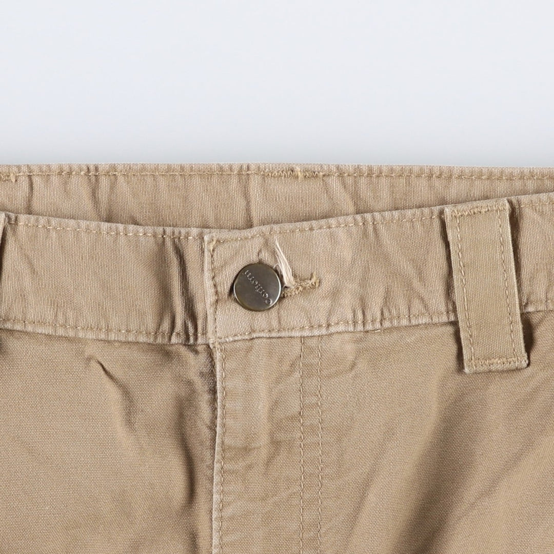 Carhartt Dungaree Fit Duck Painter Pants, Men's, W36 equivalent cotton Khaki type brown Vintage Second Hand