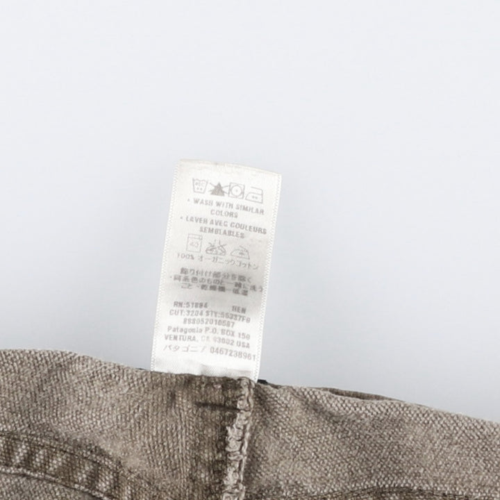 2000'S Patagonia Organic Cotton Shop Pants Regular 56337F Double Knee Duck Work Pants Men's W35 equivalent Organic cotton brown type Vintage Second Hand