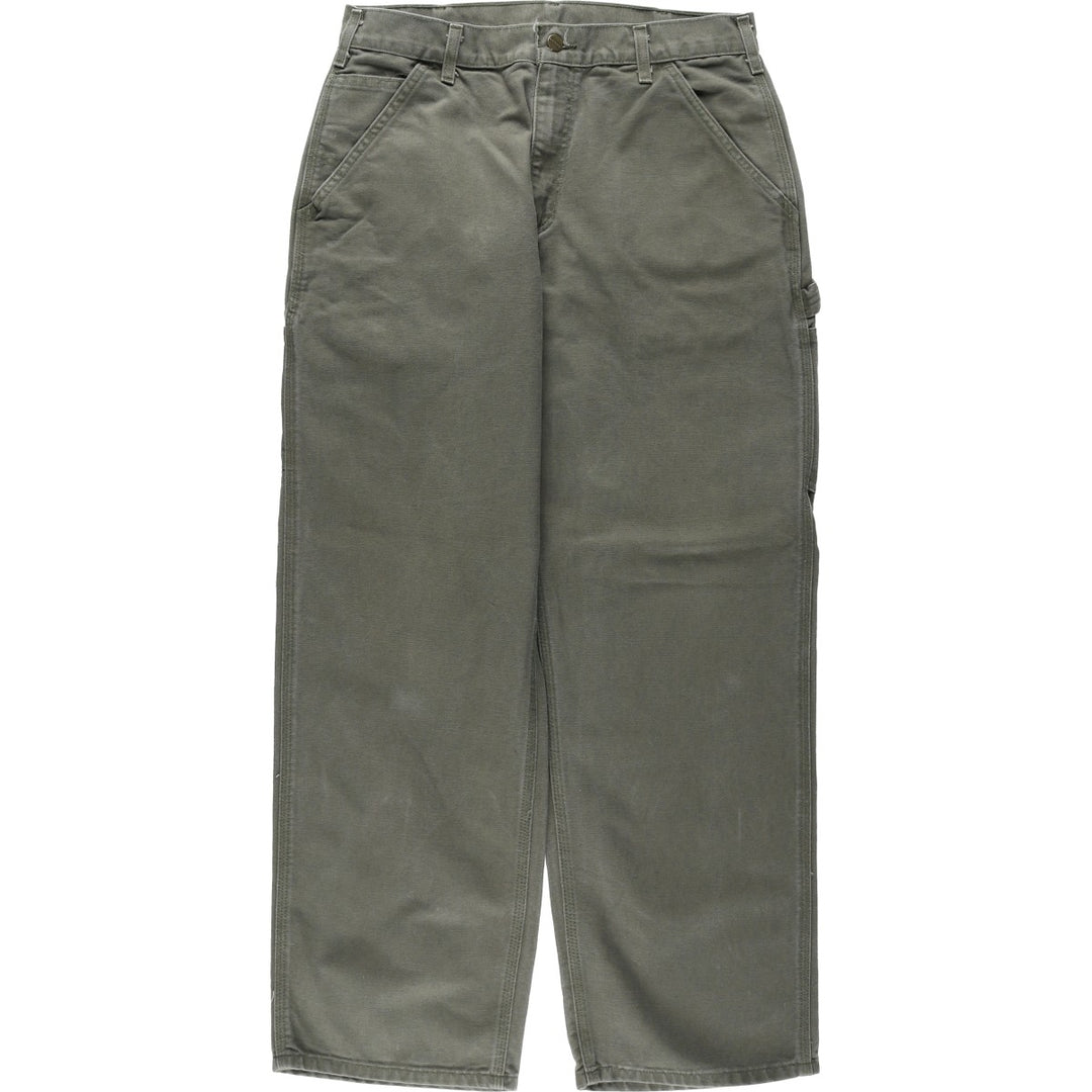 00'S Carhartt Duck Painter Pants Men's W32 equivalent cotton Khaki type Vintage Second Hand
