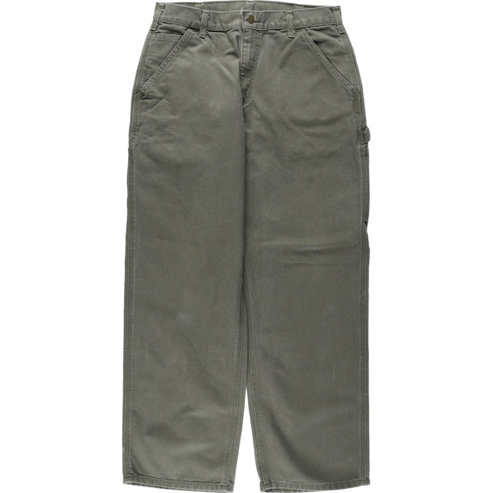 00'S Carhartt Duck Painter Pants Men's W32 equivalent cotton Khaki type Vintage Second Hand