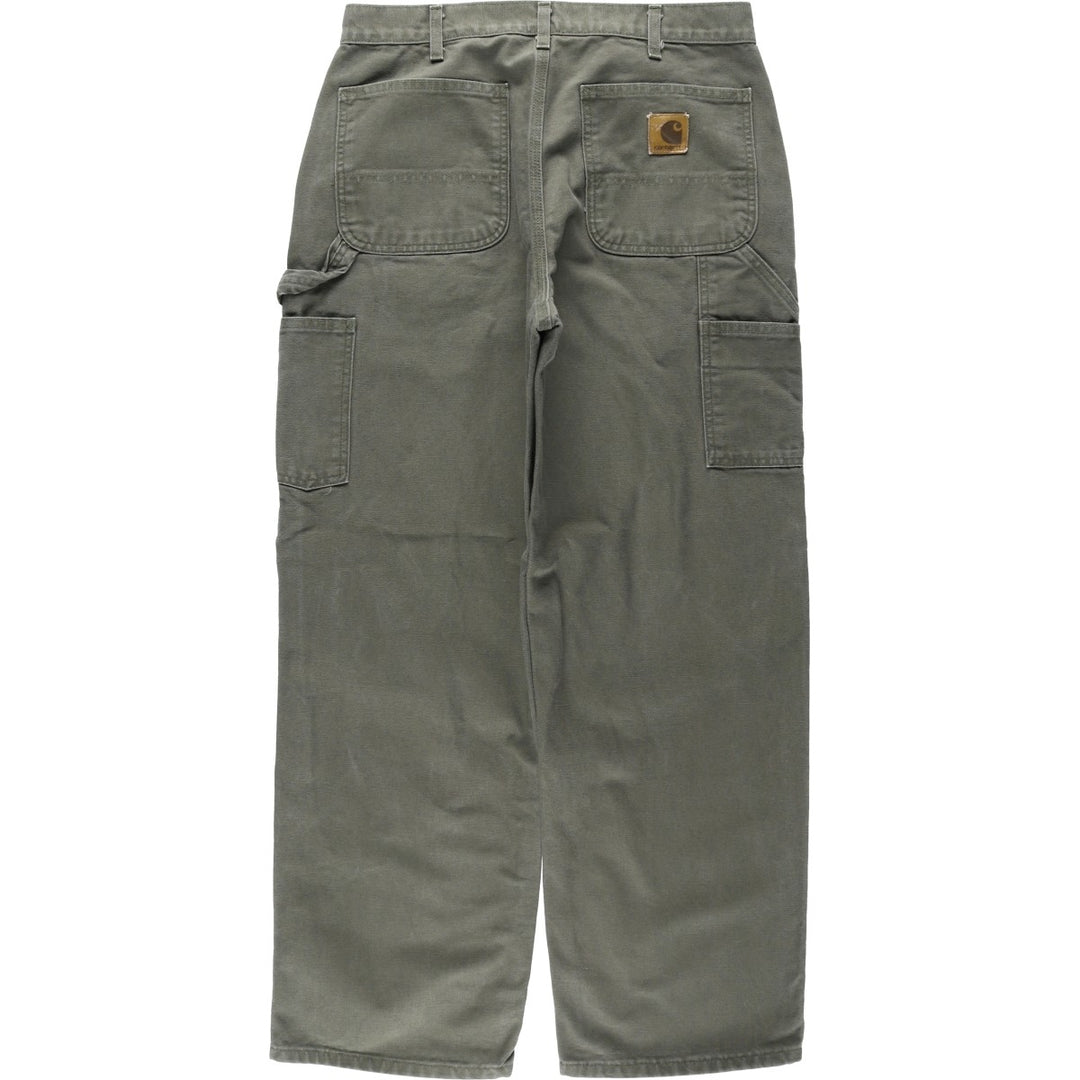 00'S Carhartt Duck Painter Pants Men's W32 equivalent cotton Khaki type Vintage Second Hand