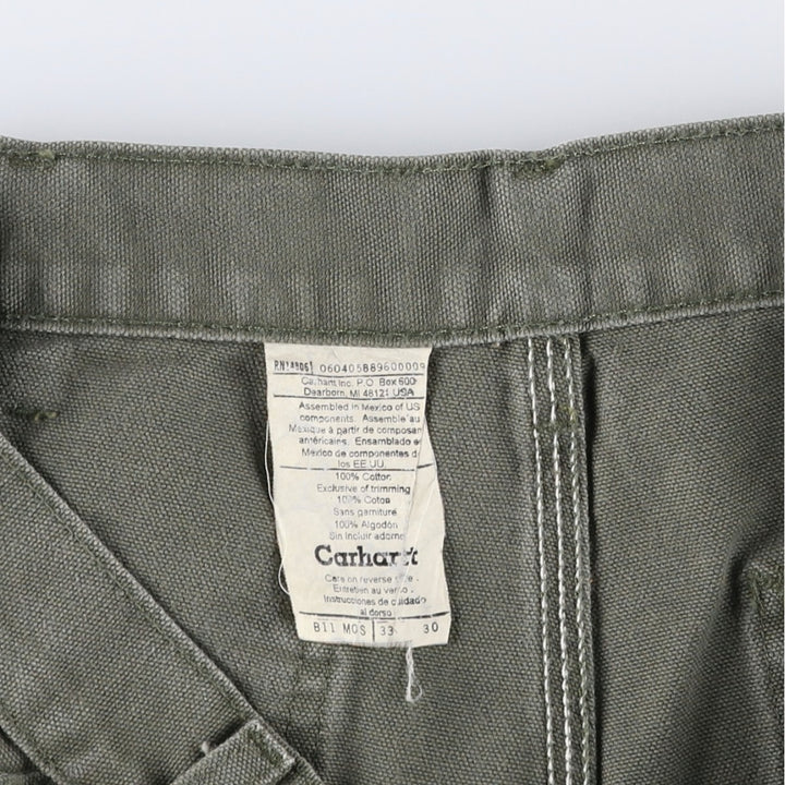 00'S Carhartt Duck Painter Pants Men's W32 equivalent cotton Khaki type Vintage Second Hand
