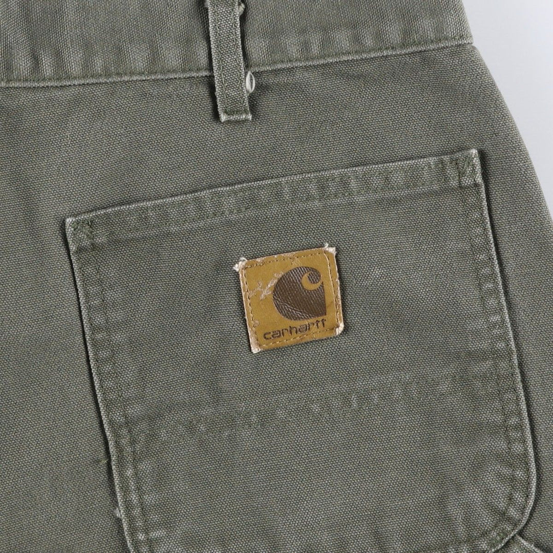 00'S Carhartt Duck Painter Pants Men's W32 equivalent cotton Khaki type Vintage Second Hand