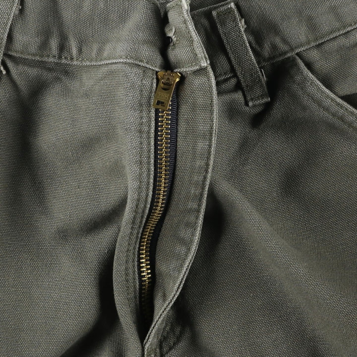00'S Carhartt Duck Painter Pants Men's W32 equivalent cotton Khaki type Vintage Second Hand