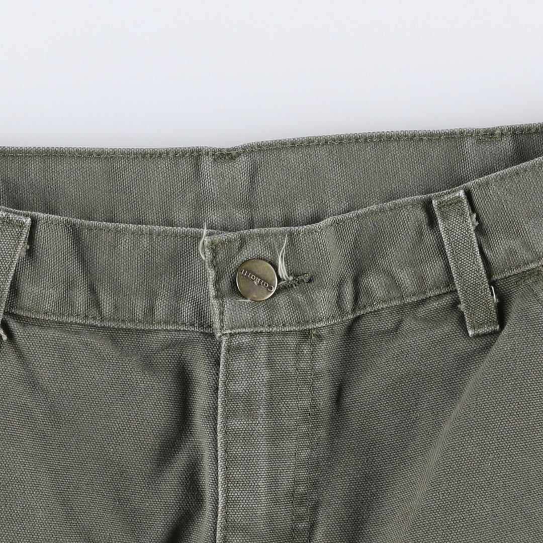 00'S Carhartt Duck Painter Pants Men's W32 equivalent cotton Khaki type Vintage Second Hand