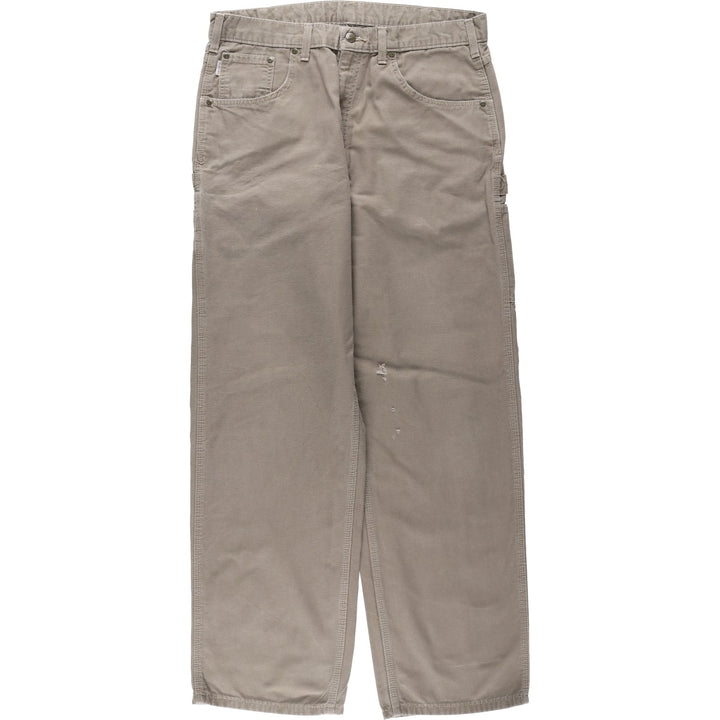 Carhartt Loose Original Fit Duck Work Pants, Men's W35 (approx.) cotton Beige type Vintage Second Hand