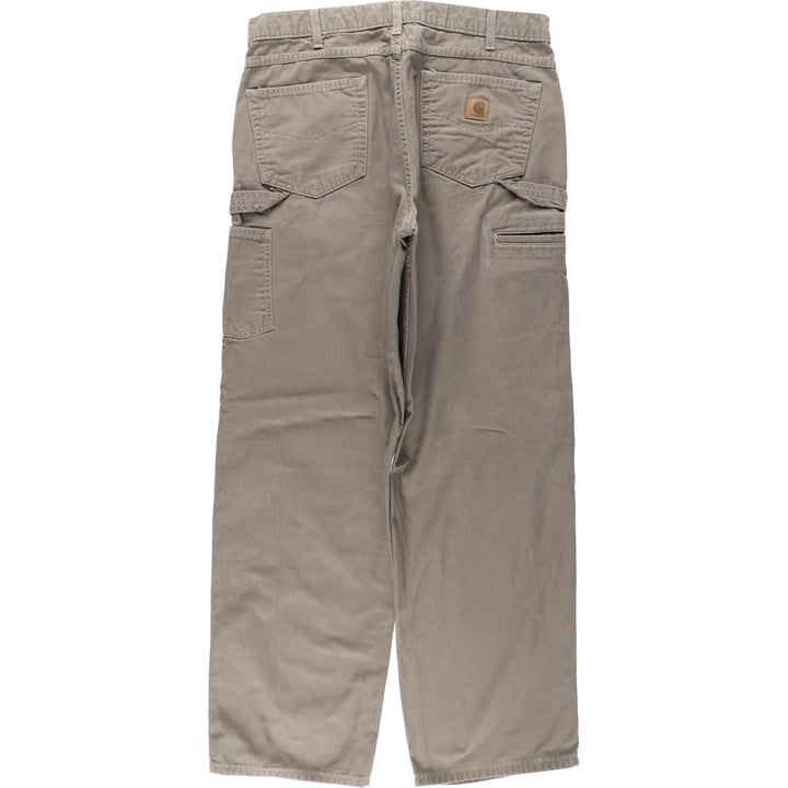 Carhartt Loose Original Fit Duck Work Pants, Men's W35 (approx.) cotton Beige type Vintage Second Hand