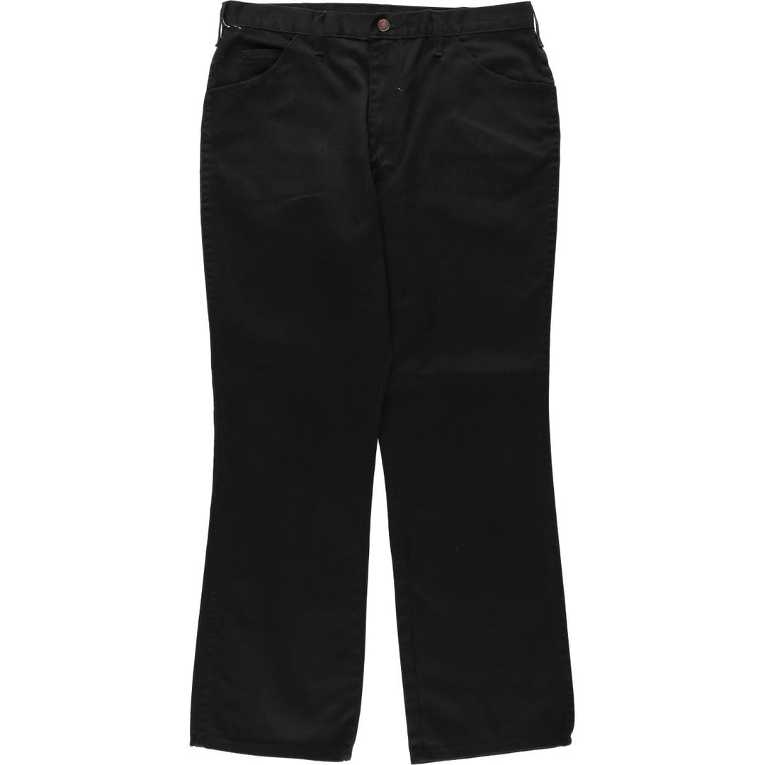 Dickies Black Denim Flare Cut Denim Pants, Men's W35 (approx.) cotton black type Vintage Second Hand