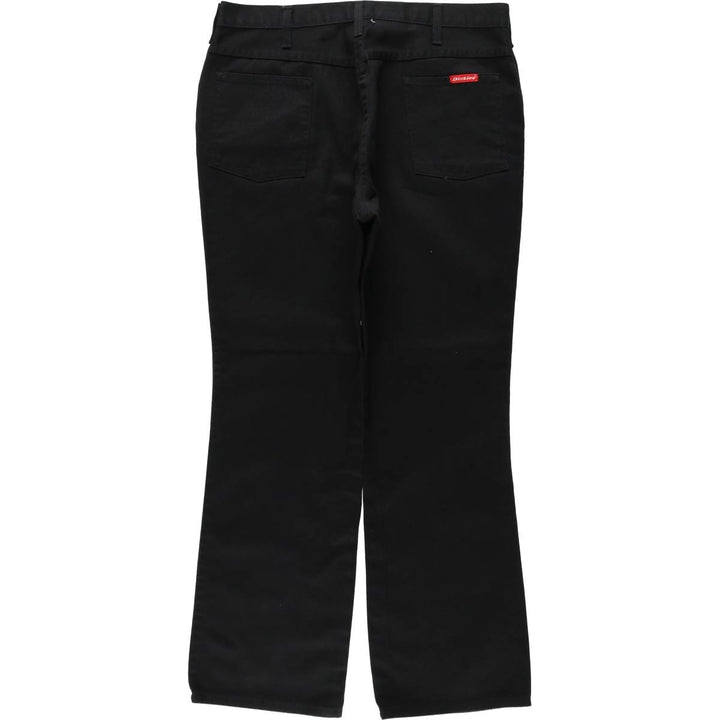 Dickies Black Denim Flare Cut Denim Pants, Men's W35 (approx.) cotton black type Vintage Second Hand