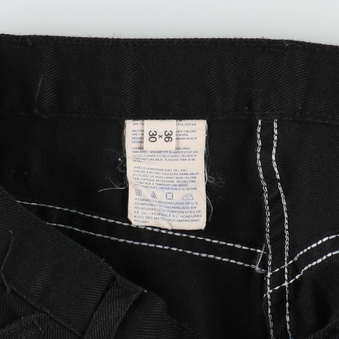 Dickies Black Denim Flare Cut Denim Pants, Men's W35 (approx.) cotton black type Vintage Second Hand