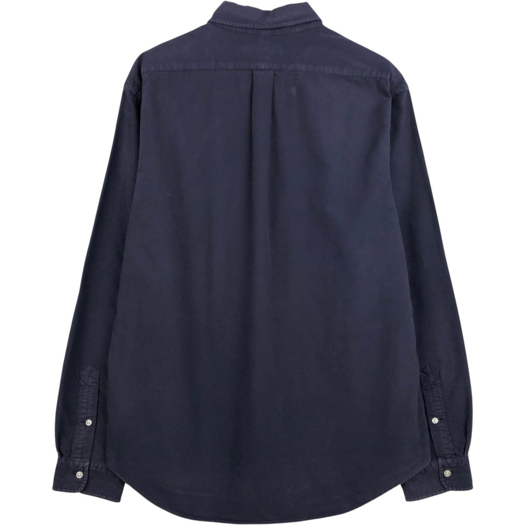 Ralph Lauren Slim Fit Long-Sleeve Button-Down Shirt, Men's Size XL (approx.) cotton navy blue type Vintage Second Hand