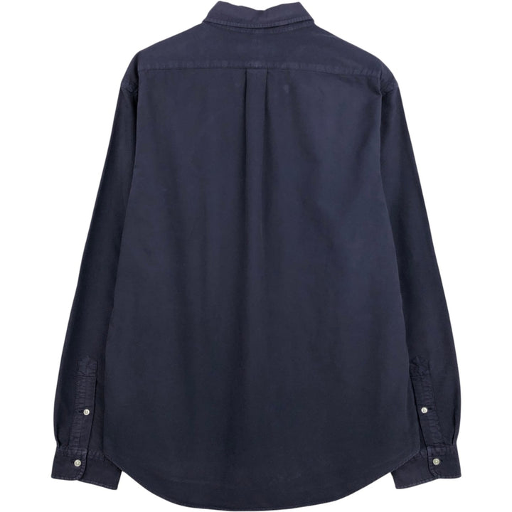 Ralph Lauren Slim Fit Long-Sleeve Button-Down Shirt, Men's Size XL (approx.) cotton navy blue type Vintage Second Hand