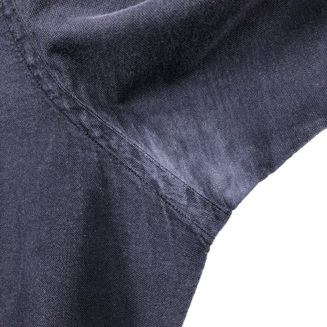 Ralph Lauren Slim Fit Long-Sleeve Button-Down Shirt, Men's Size XL (approx.) cotton navy blue type Vintage Second Hand