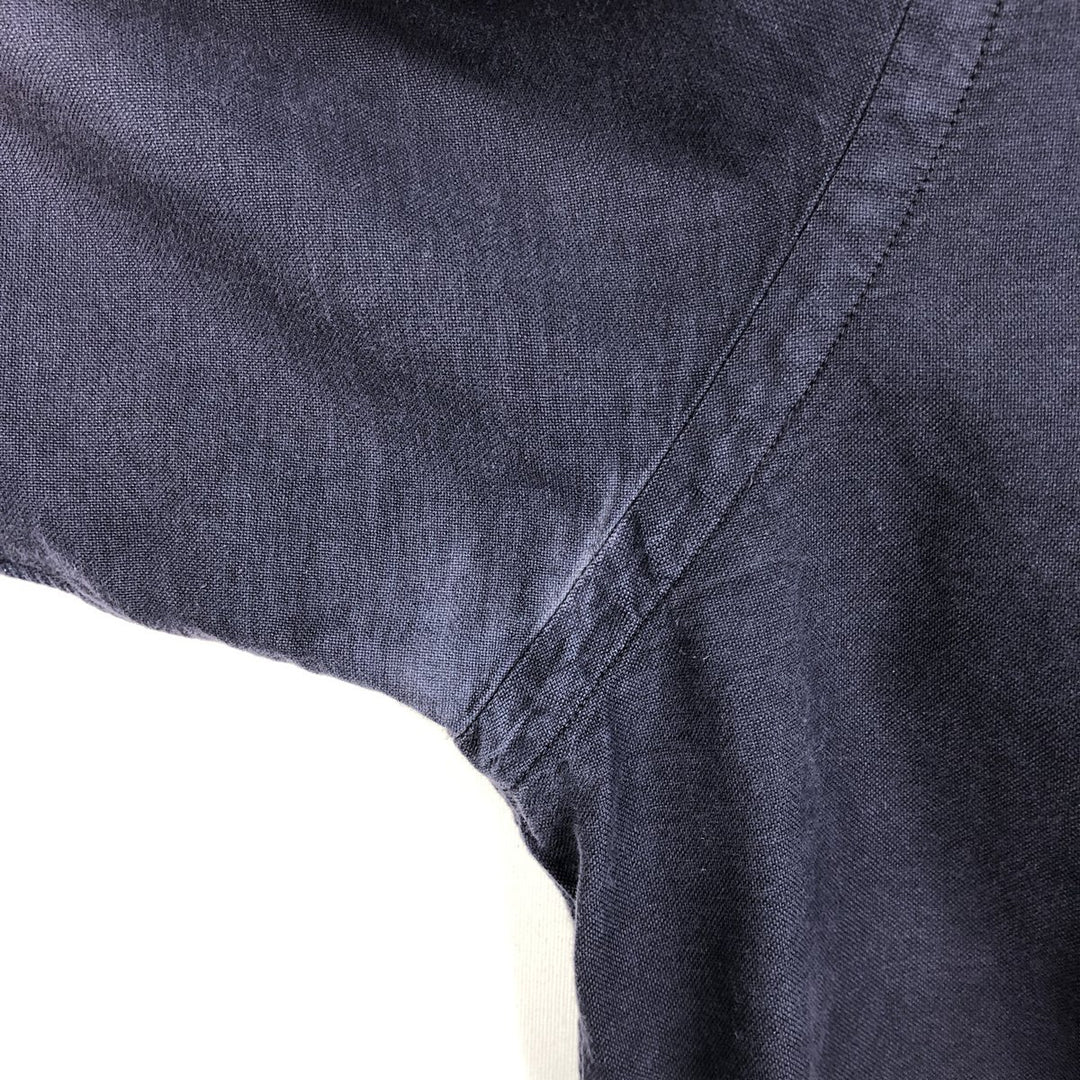 Ralph Lauren Slim Fit Long-Sleeve Button-Down Shirt, Men's Size XL (approx.) cotton navy blue type Vintage Second Hand