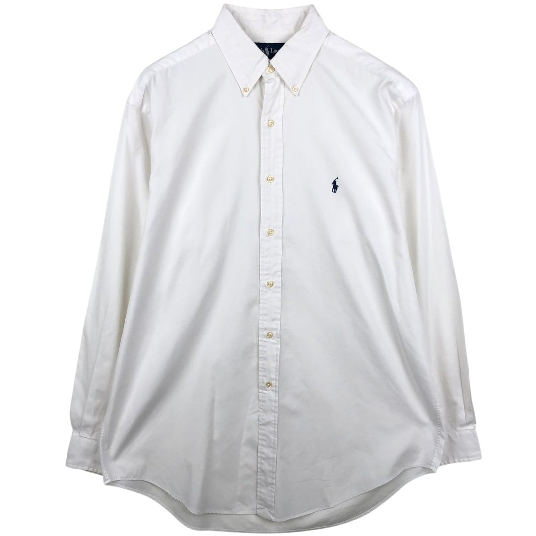 Ralph Lauren Classic Fit Long Sleeve Button Down Shirt, Men's Size L cotton white type Vintage Second Hand