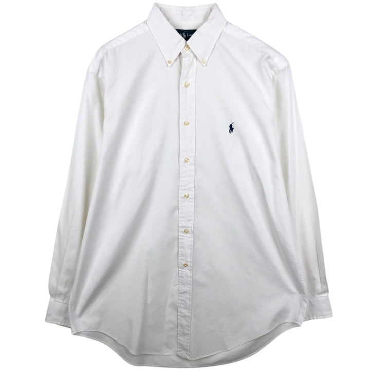 Ralph Lauren Classic Fit Long Sleeve Button Down Shirt, Men's Size L cotton white type Vintage Second Hand