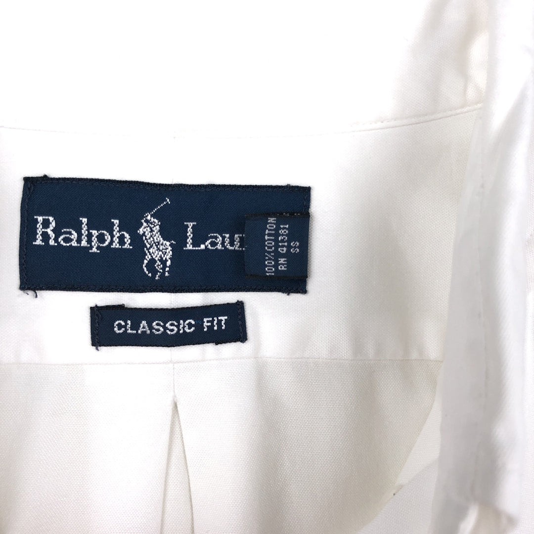 Ralph Lauren Classic Fit Long Sleeve Button Down Shirt, Men's Size L cotton white type Vintage Second Hand