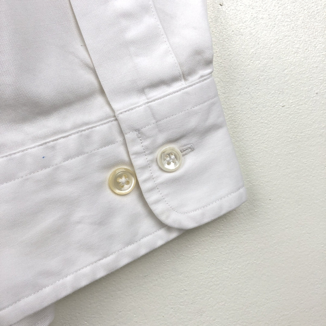 Ralph Lauren Classic Fit Long Sleeve Button Down Shirt, Men's Size L cotton white type Vintage Second Hand
