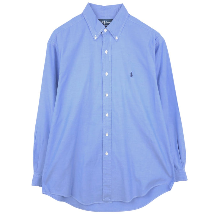 Ralph Lauren Classic Fit Long Sleeve Button Down Shirt, Men's Size L cotton blue type Vintage Second Hand