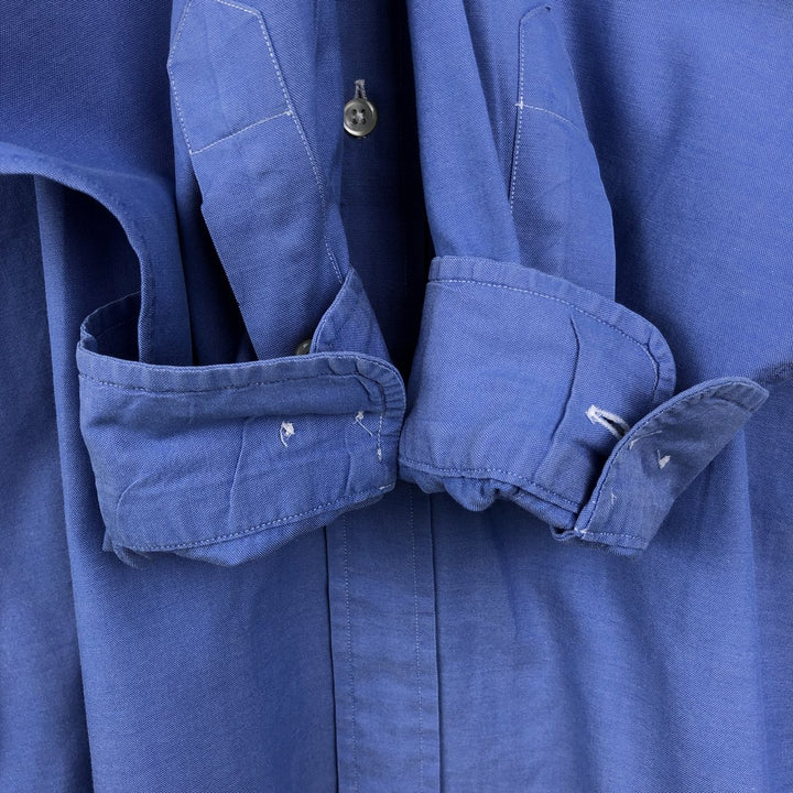 Ralph Lauren Classic Fit Long Sleeve Button Down Shirt, Men's Size L cotton blue type Vintage Second Hand