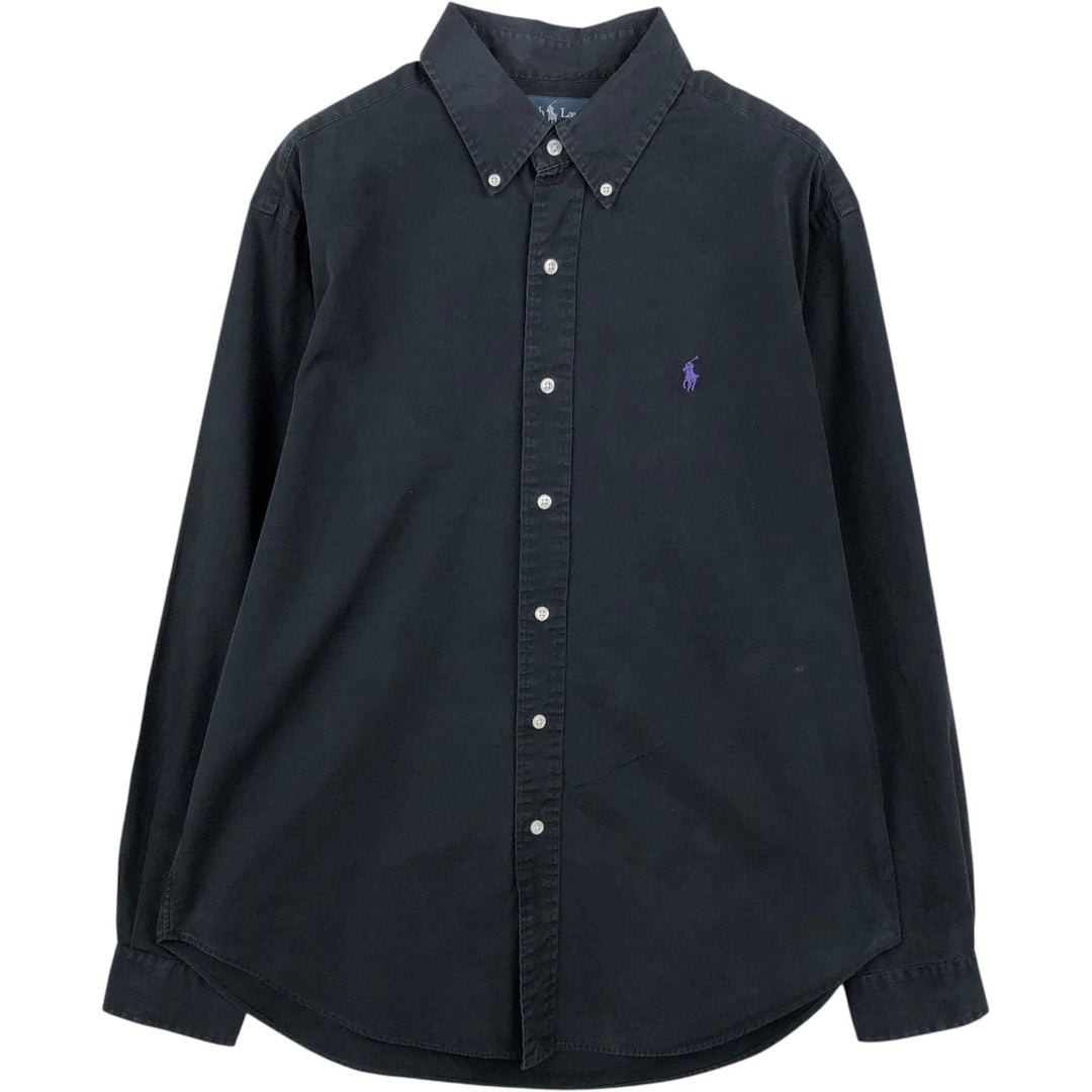 Ralph Lauren Classic Fit Long Sleeve Button Down Shirt, Men's Size L cotton black type Vintage Second Hand