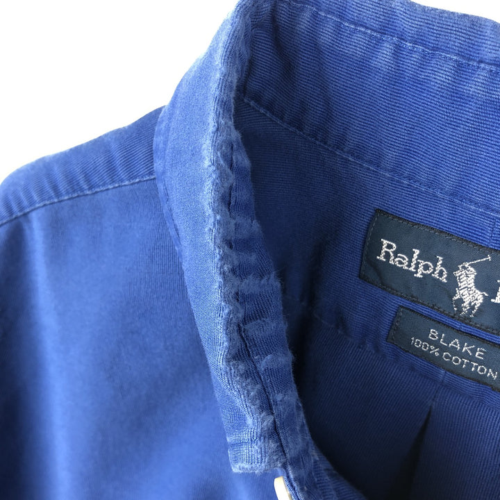 Ralph Lauren BLAKE long sleeve button down shirt, men's size L cotton blue type Vintage Second Hand